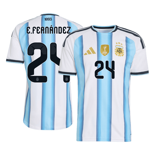 E. FERNÁNDEZ #24 Argentine Domicile Maillot - Coupe du Monde 2026 Blue&White Joueur