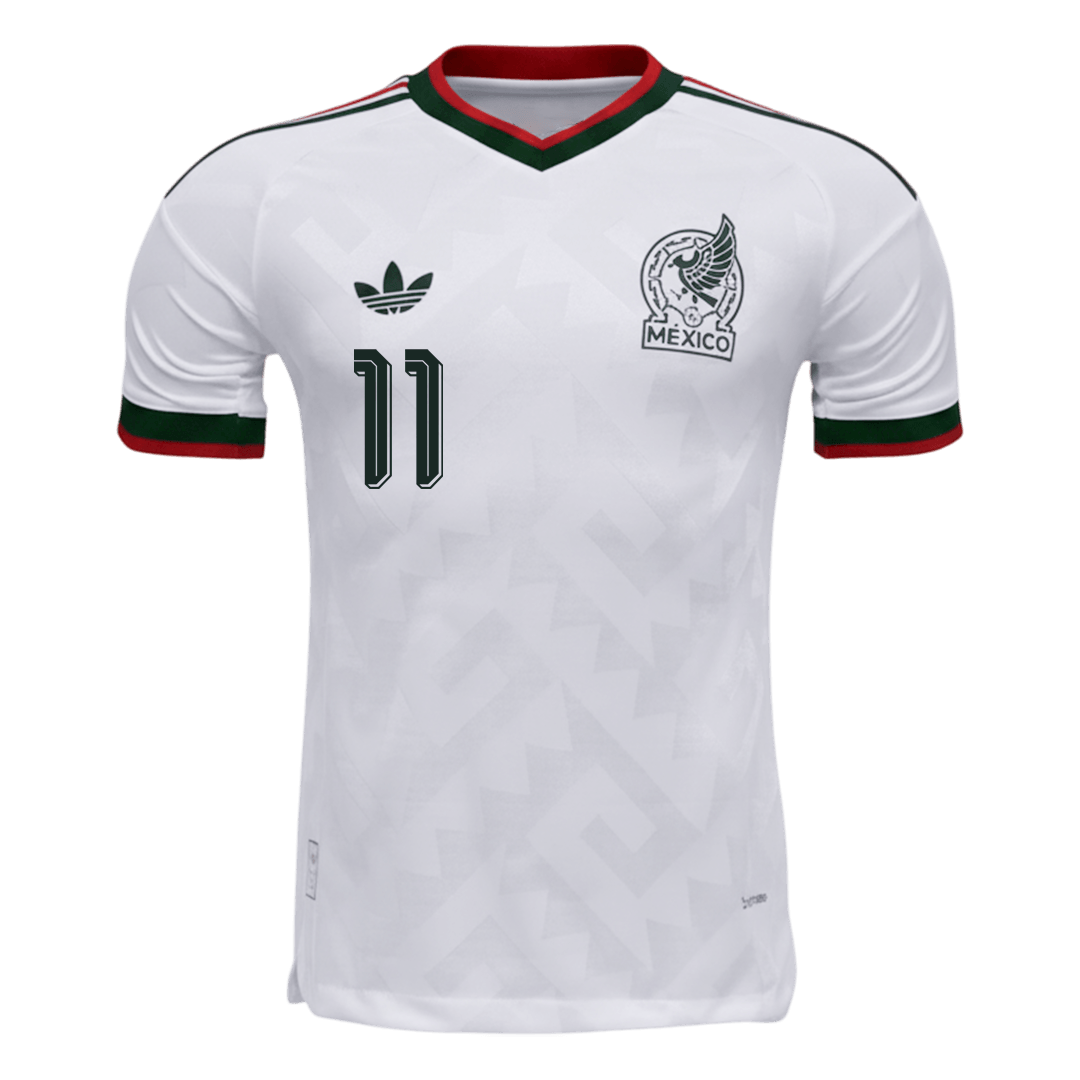 S.GIMENEZ #11 Mexique Extérieur Maillot - Coupe du Monde 2026 Blanc Joueur