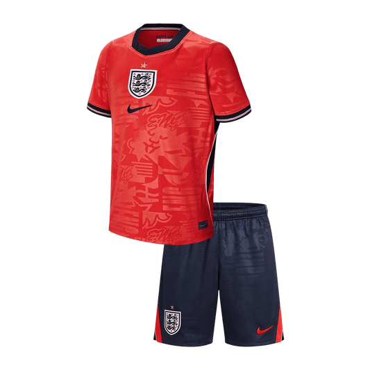 Angleterre Extérieur Maillot Kit - Coupe du Monde 2026 Enfant Rouge