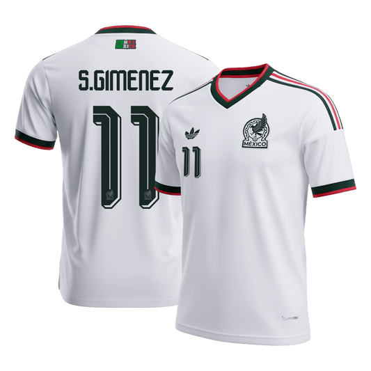 S.GIMENEZ #11 Mexique Extérieur Maillot - Coupe du Monde 2026 Blanc
