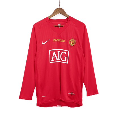 Retro Manchester United Domicile Maillot Manches Longues 2007/08 - UCL Final