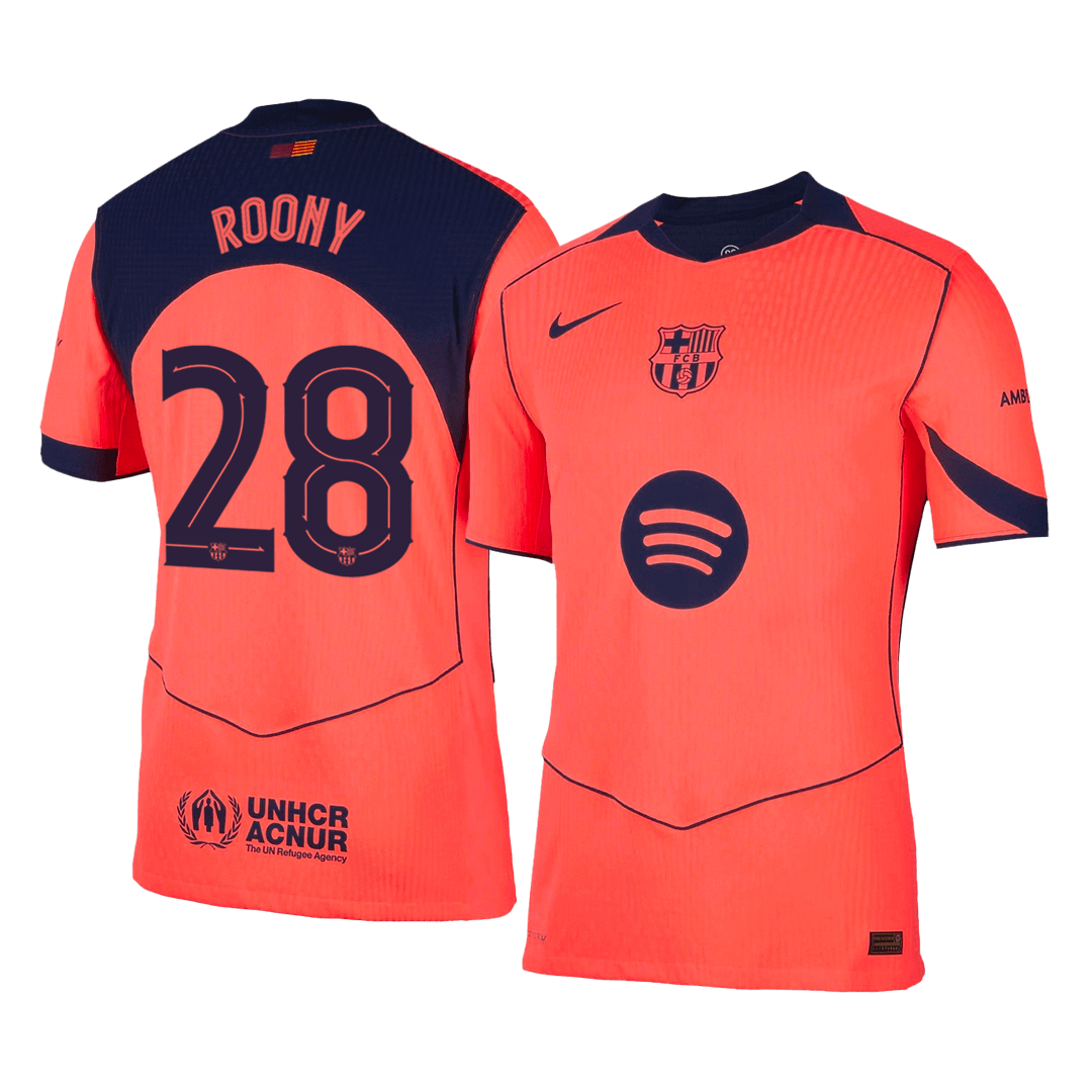 ROONY #28 Barcelone Third Maillot 2025/26 Orange Joueur