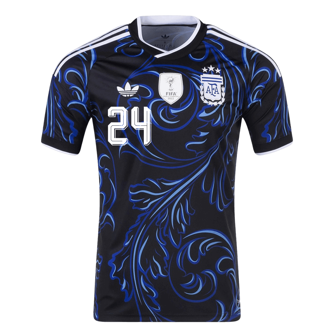 E. FERNÁNDEZ #24 Argentine Extérieur Maillot - Coupe du Monde 2026 Noir