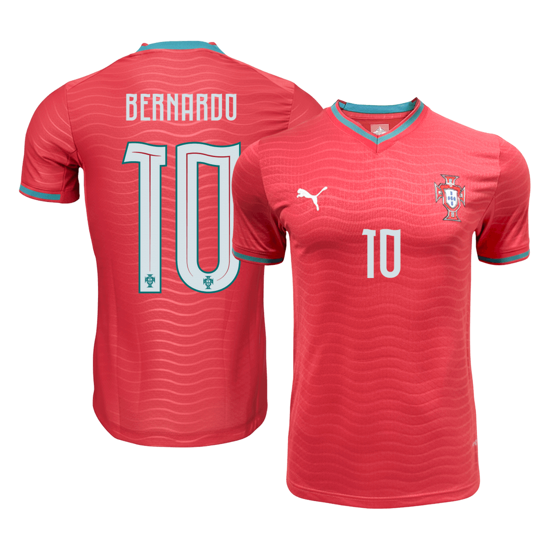 BERNARDO #10 Portugal Domicile Maillot - Coupe du Monde 2026 Rouge Joueur