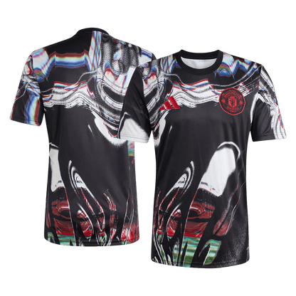 Manchester United Pre-Match Maillot 2025/26 Noir Grande Taille