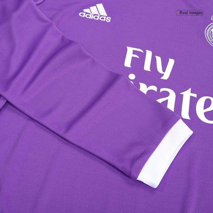 BENZEMA #9 Retro Real Madrid Extérieur Maillot Manches Longues 2016/17