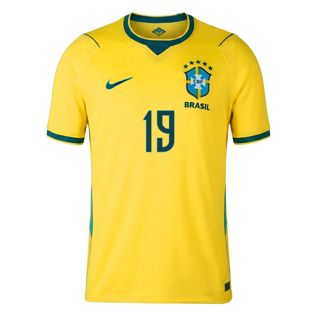 ENDRICK #19 Brésil Domicile Maillot - Coupe du Monde 2026 Jaune
