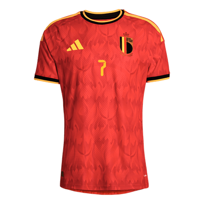 DE BRUYNE #7 Belgique Domicile Maillot - Coupe du Monde 2026 Rouge Joueur