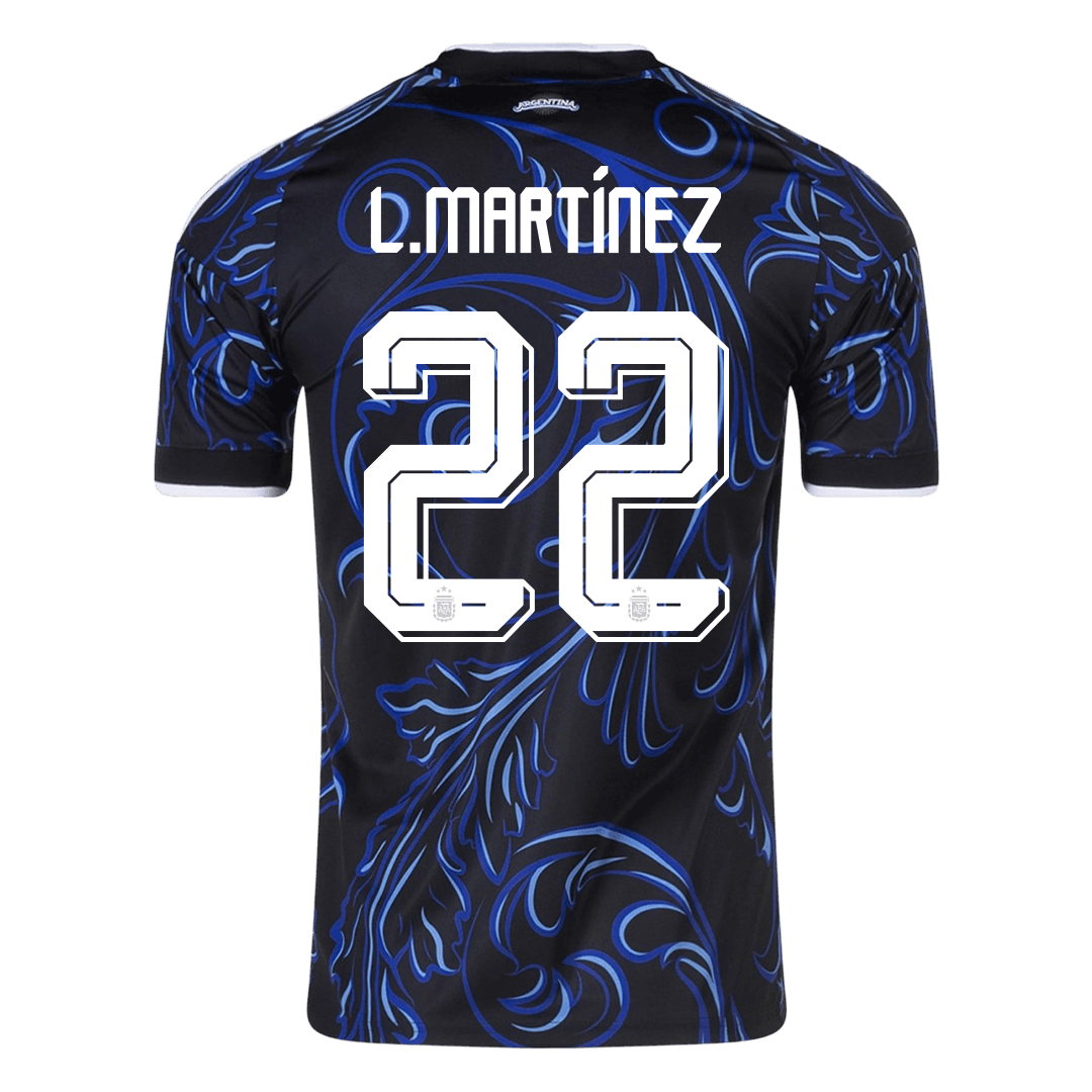 L. MARTÍNEZ #22 Argentine Extérieur Maillot - Coupe du Monde 2026 Noir