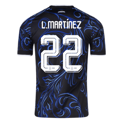 L. MARTÍNEZ #22 Argentine Extérieur Maillot - Coupe du Monde 2026 Noir