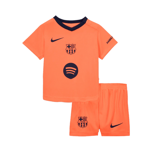 Barcelone Third Maillot Kit 2025/26 Junior Orange