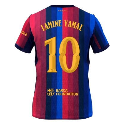 LAMINE YAMAL #10 Barcelone Domicile Maillot 2026/27 Blue&Garnet