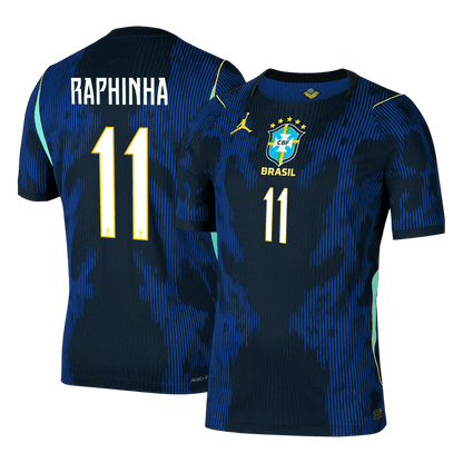 RAPHINHA #11 Brésil Extérieur Maillot - Coupe du Monde 2026 Bleu marine Joueur