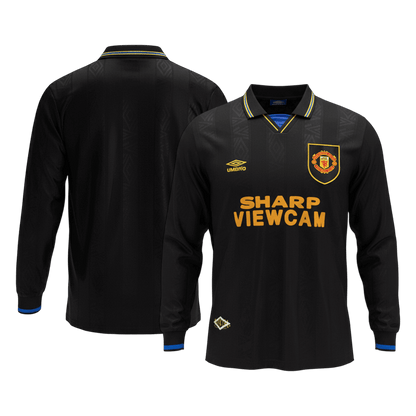 Retro Manchester United Extérieur Maillot Manches Longues 1993/94 Noir