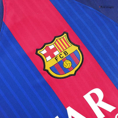 Retro MESSI #10 Barcelone Domicile Maillot 2016/17 Rouge&Bleu