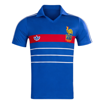 Retro Frankrijk Thuisshirt 1984 Blauw