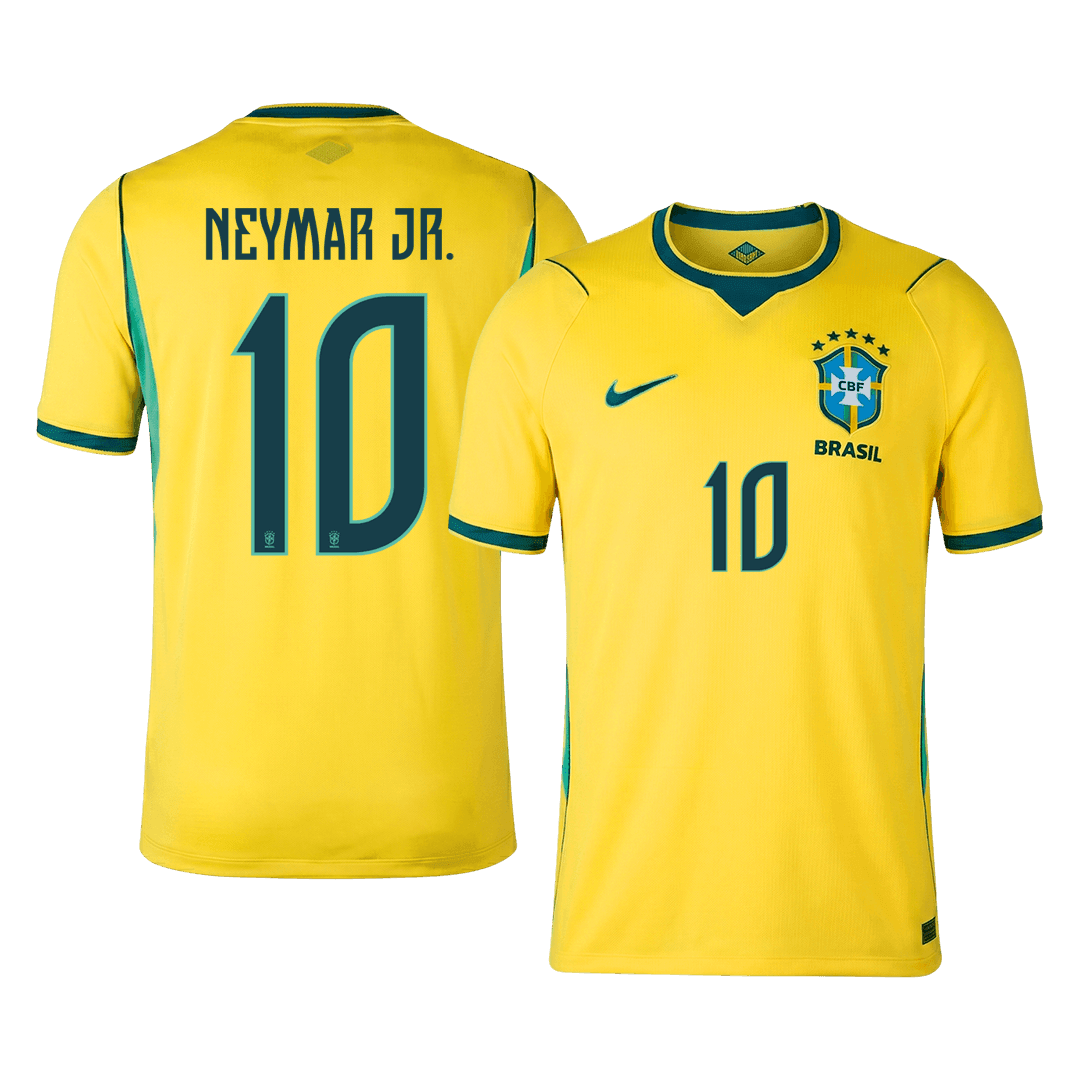 NEYMAR JR. #10 Brésil Domicile Maillot - Coupe du Monde 2026 Jaune