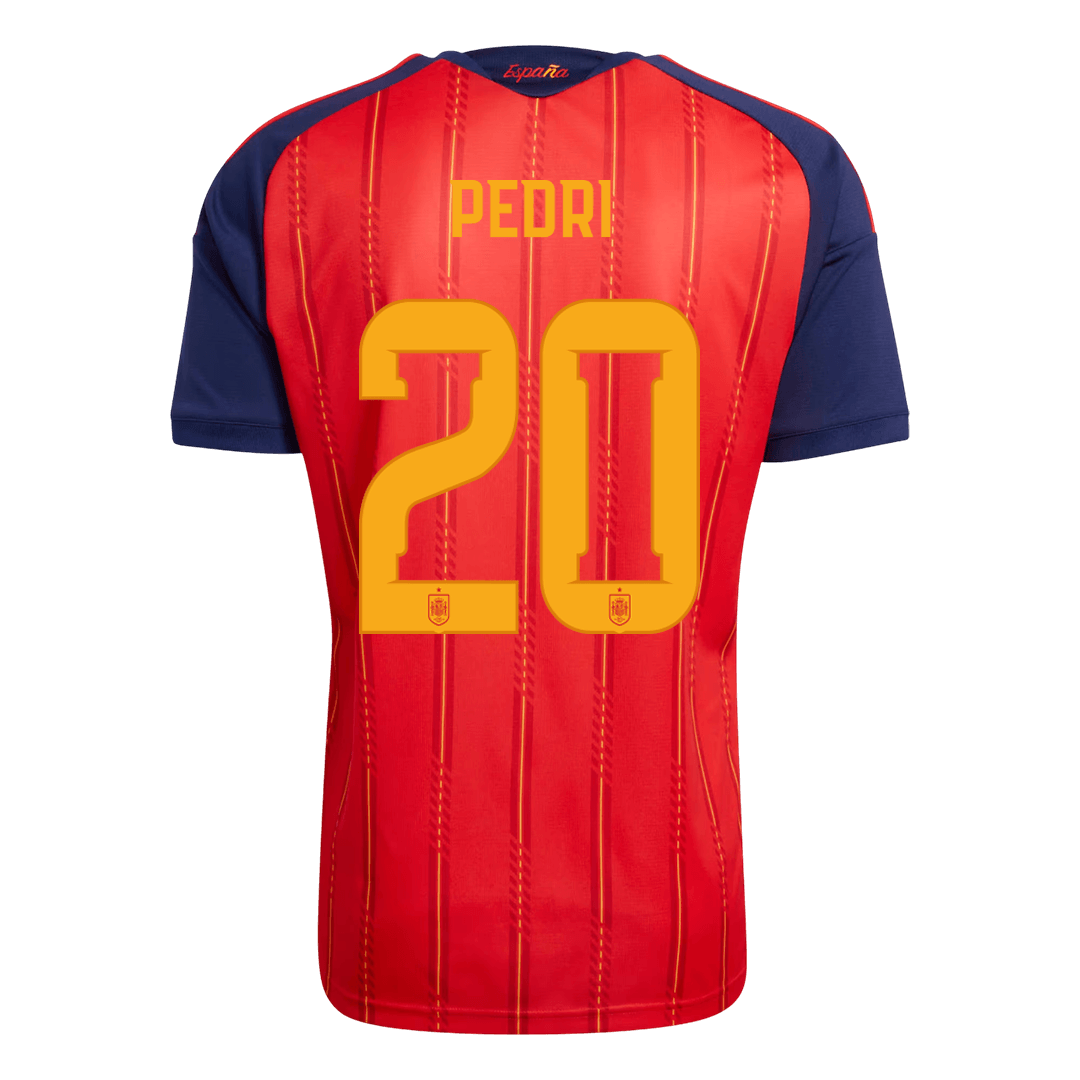 PEDRI #20 Espagne Domicile Maillot - Coupe du Monde 2026 Rouge - Super