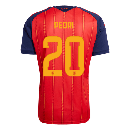 PEDRI #20 Espagne Domicile Maillot - Coupe du Monde 2026 Rouge - Super