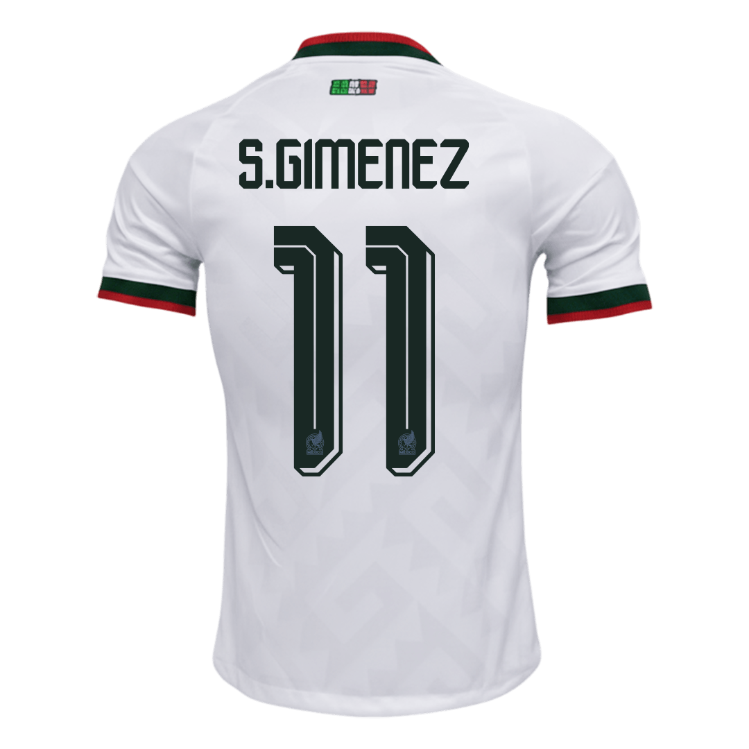 S.GIMENEZ #11 Mexique Extérieur Maillot - Coupe du Monde 2026 Blanc Joueur