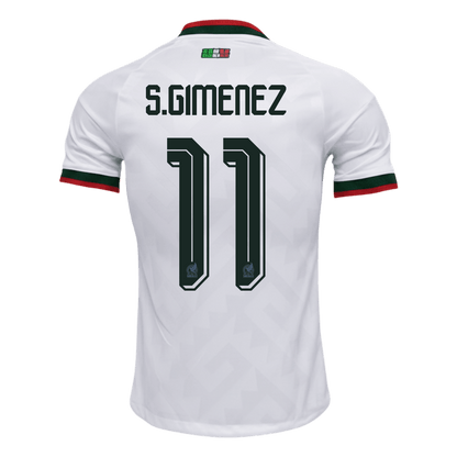 S.GIMENEZ #11 Mexique Extérieur Maillot - Coupe du Monde 2026 Blanc Joueur