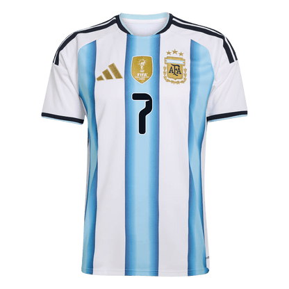 DE PAUL #7 Argentine Domicile Maillot - Coupe du Monde 2026 Blue&White - Super