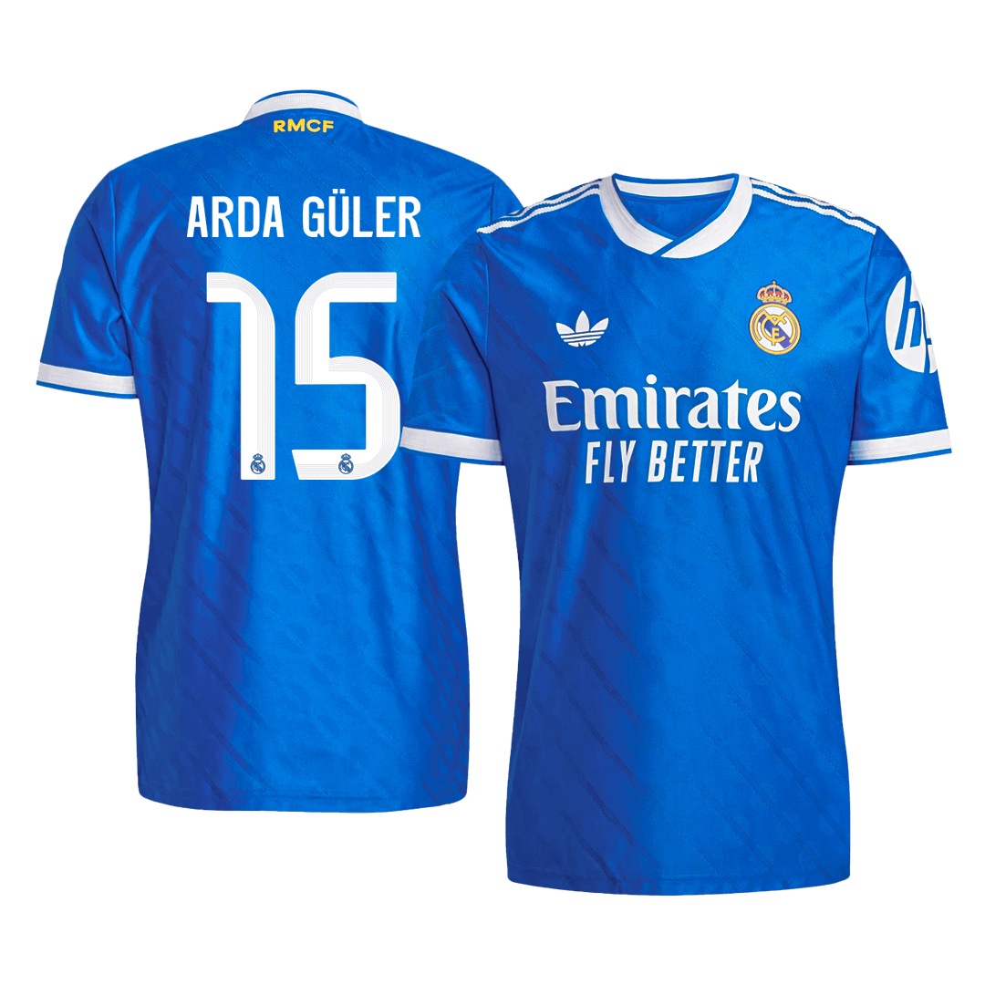 ARDA GÜLER #15 Real Madrid Derde Thuistenue 2025/26 Blauw Speler