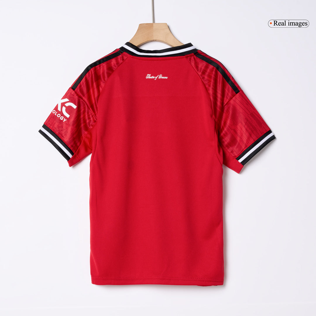 Manchester United Thuisshirt Kit 2025/26 Kinderen Rood