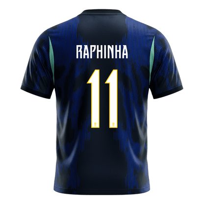 RAPHINHA #11 Brésil Extérieur Maillot - Coupe du Monde 2026 Bleu marine