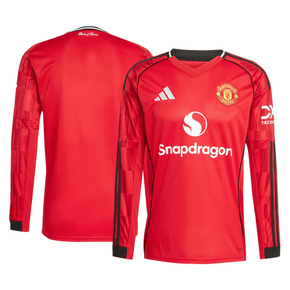 Manchester United Domicile Maillot Manches Longues 2025/26 Grande Taille