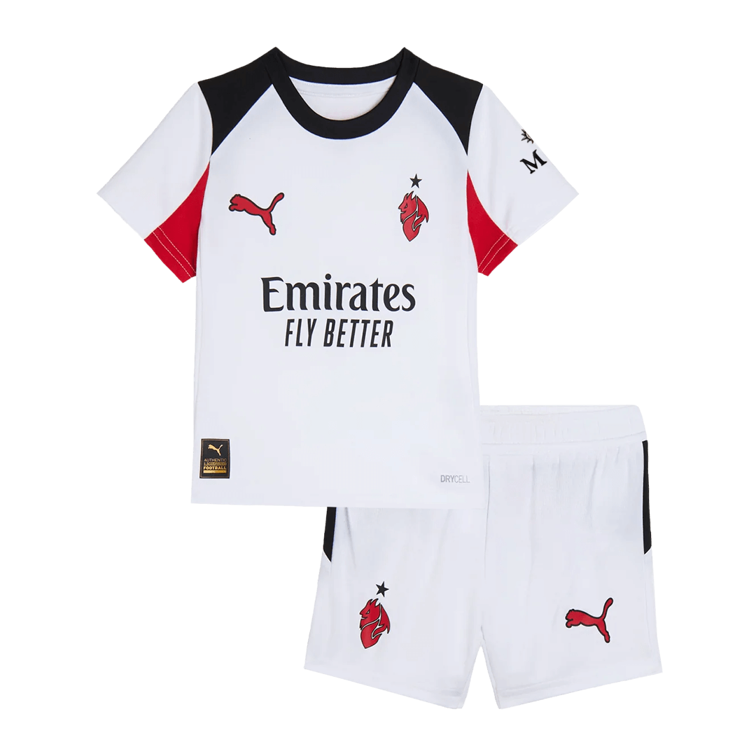 AC Milan Uit Thuistenue 2025/26 Kinderen Wit