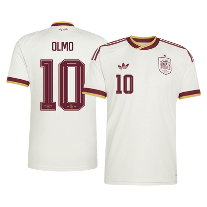 OLMO #10 Espagne Extérieur Maillot - Coupe du Monde 2026 Blanc