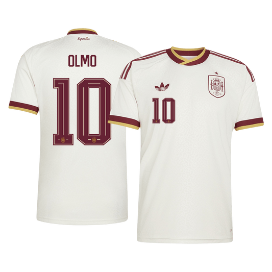 OLMO #10 Espagne Extérieur Maillot - Coupe du Monde 2026 Blanc