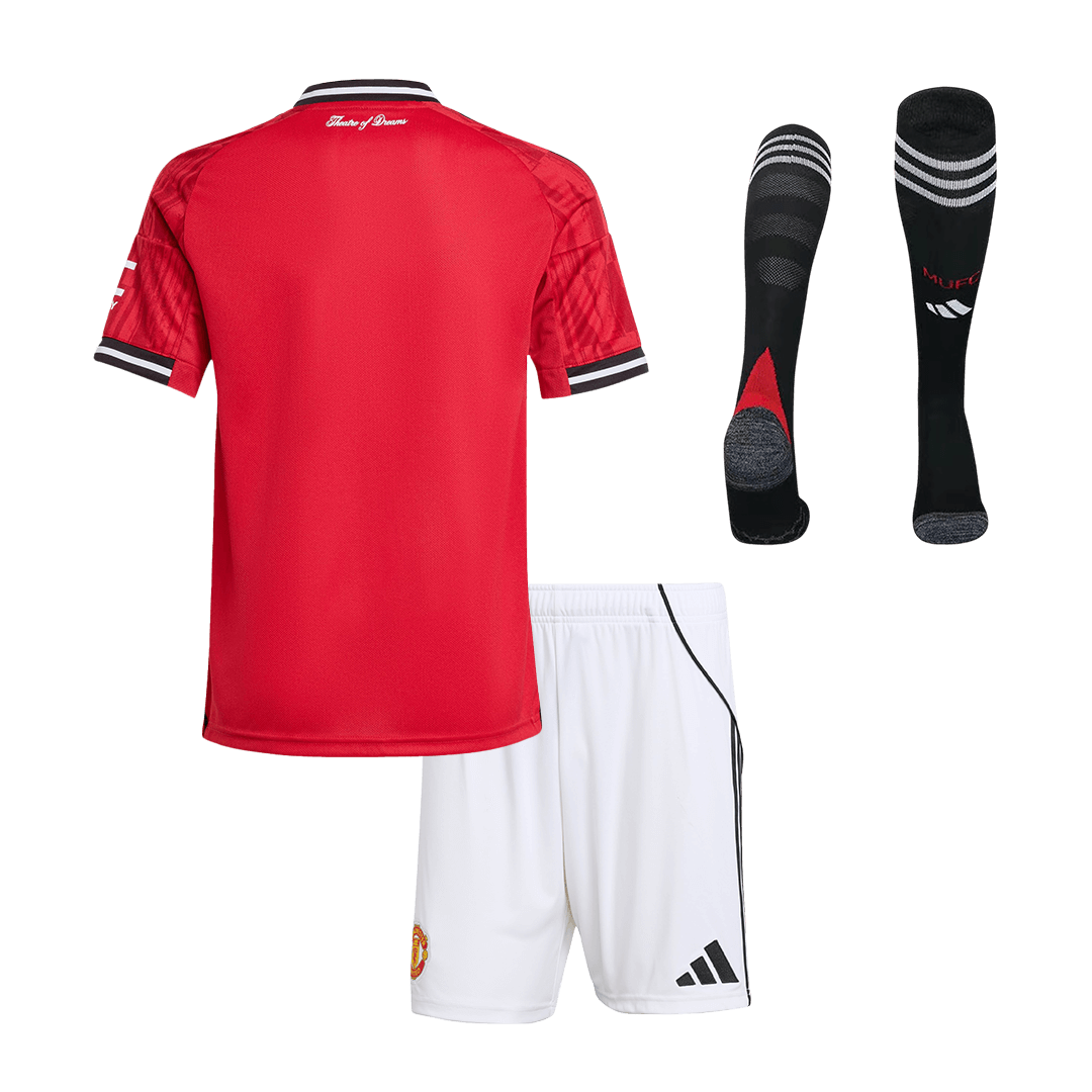 Manchester United Thuisshirt Kit 2025/26 Kinderen Rood
