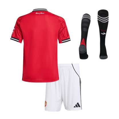 Manchester United Domicile Maillot Kit 2025/26 Junior Rouge