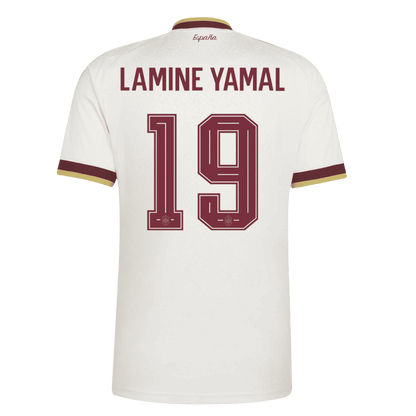 LAMINE YAMAL #19 Espagne Extérieur Maillot - Coupe du Monde 2026 Blanc