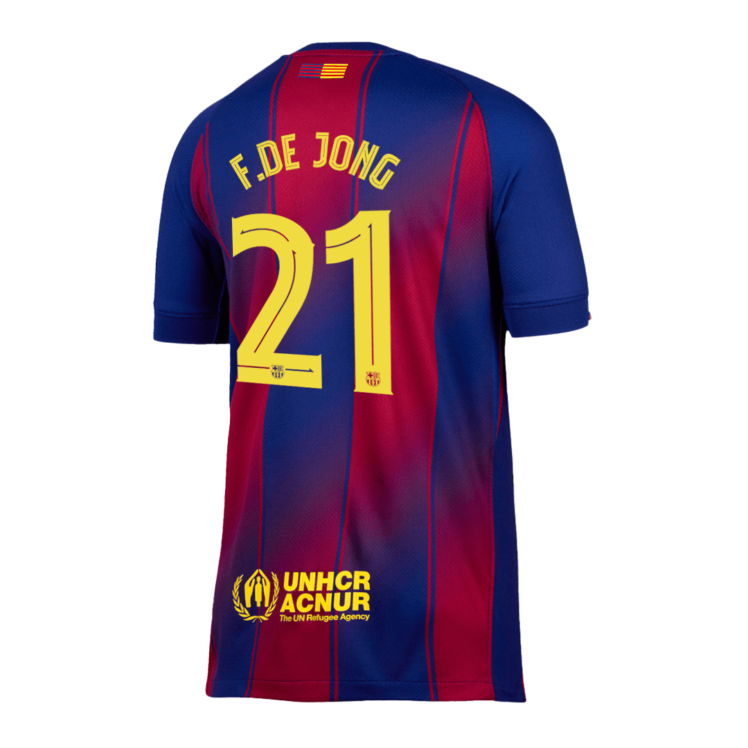 F.DE JONG #21 Barcelone Domicile Maillot 2025/26 - UCL