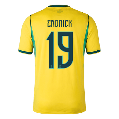 ENDRICK #19 Brésil Domicile Maillot - Coupe du Monde 2026 Jaune