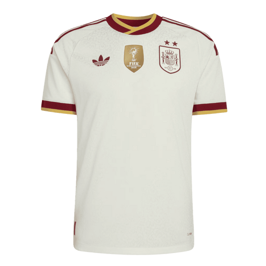 Espagne Extérieur Maillot 2 Stars - Champion Edition - Coupe du Monde 2026 Blanc Joueur