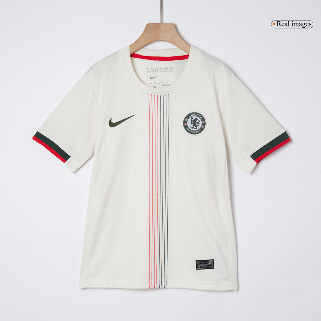 Chelsea Extérieur Maillot Kit 2025/26 Enfant Blanc