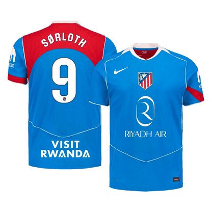 SØRLOTH #9 Atlético Third Maillot 2025/26 Bleu Joueur
