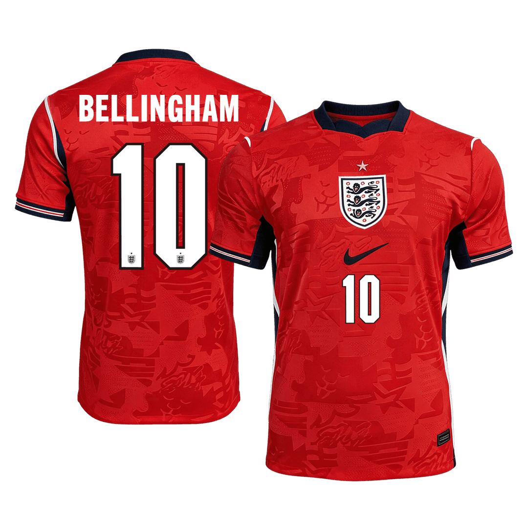 BELLINGHAM #10 Engeland Uitshirt - WK 2026 Rood Speler