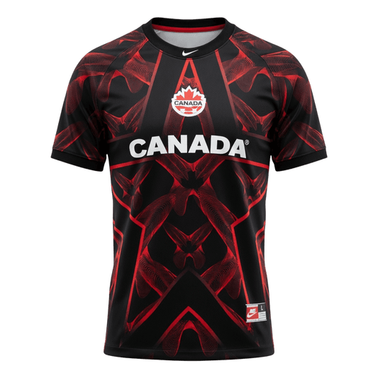 Canada Gardien Maillot - Coupe du Monde 2026 Rouge&Noir Grande Taille
