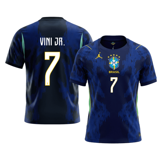 VINI JR. #7 Brésil Extérieur Maillot - Coupe du Monde 2026 Bleu marine
