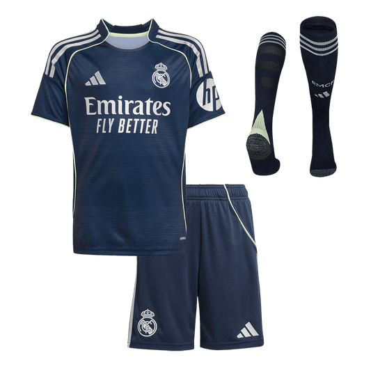 Real Madrid Extérieur Maillot Kit 2025/26 Junior Bleu marine