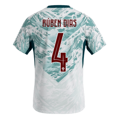 RÚBEN DIAS #4 Portugal Extérieur Maillot - Coupe du Monde 2026 White&Green