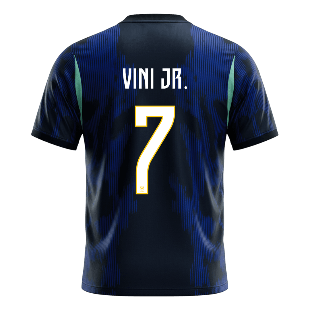 VINI JR. #7 Brazilië Uitshirt - WK 2026 Marineblauw