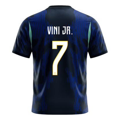VINI JR. #7 Brazilië Uitshirt - WK 2026 Marineblauw