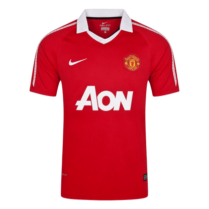 Retro Manchester United Domicile Maillot 2010/11 Rouge