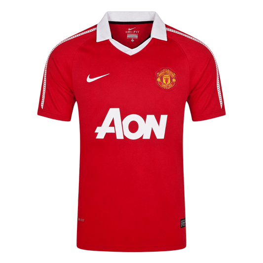 Retro Manchester United Domicile Maillot 2010/11 Rouge
